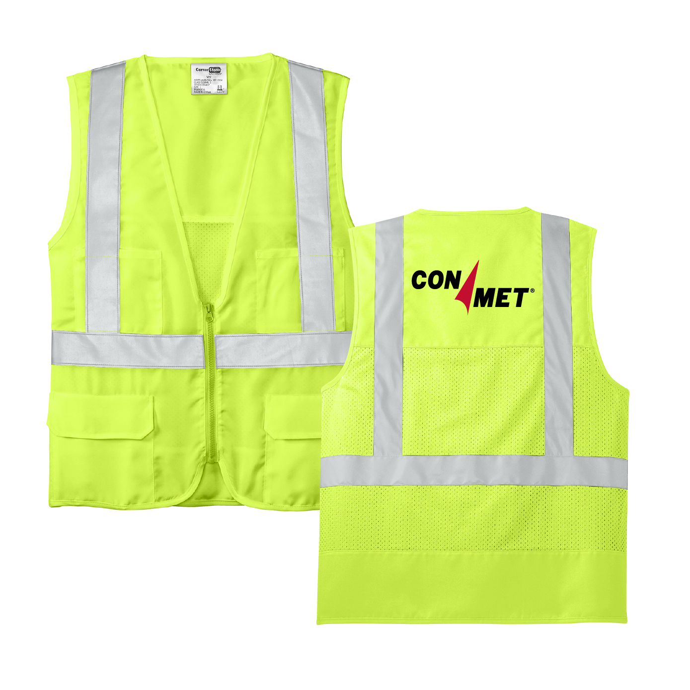 CornerStone ANSI 107 Class 2 Mesh Back Safety Vest